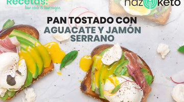 Low carb toast recipe with avocado, serrano ham and poached eggs