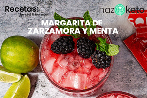 receta baja en carbohidratos margarita de frambuesa y menta