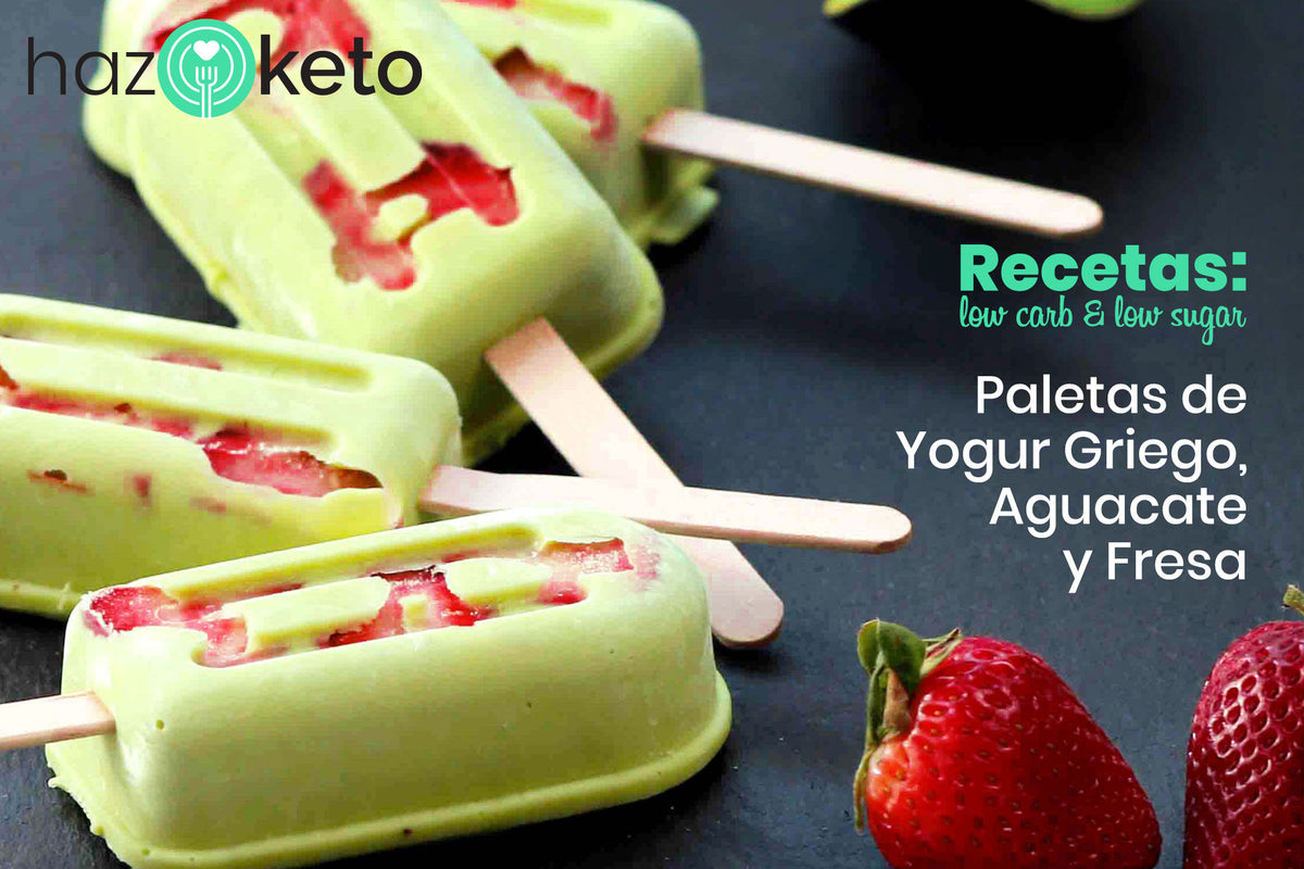 Recipe for Delicious Low Carb KETO Frozen Yogurt, Avocado and Strawber