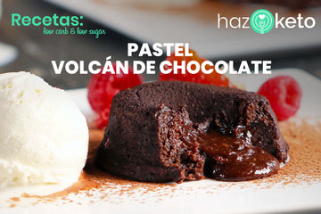 receta de volcán de chocolate sin azúcar